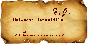 Helmeczi Jeremiás névjegykártya